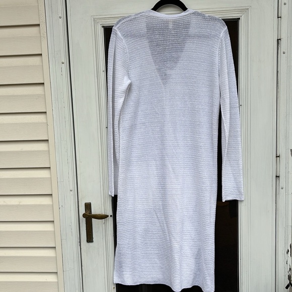 EILEEN FISHER LADIES WHITEN ORGANIC LINEN LONG CARDIGAN-S-GR8T GIFT! - Picture 6 of 6